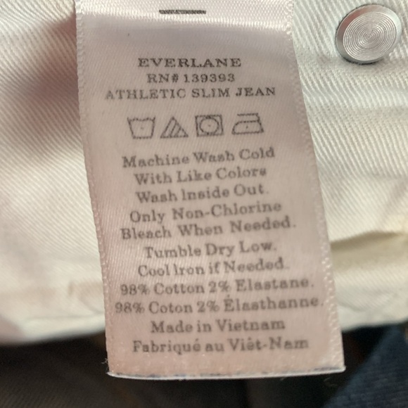Everlane “Authentic Slim” DarkWash Stretch Jeans     size 33 - Picture 9 of 9